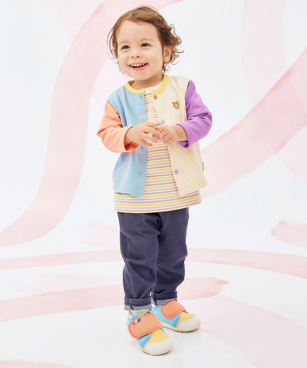 MIKI HOUSE HOT BISCUITS 【80-120cm】【Everyday Series】天竺素材 ワンポイントカーディガン 