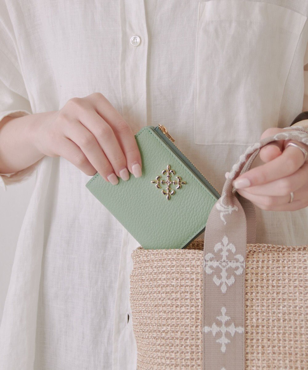 russet ＜お財布人気NO.1＞モノグラムプレートハーフウォレット(SO-376) 