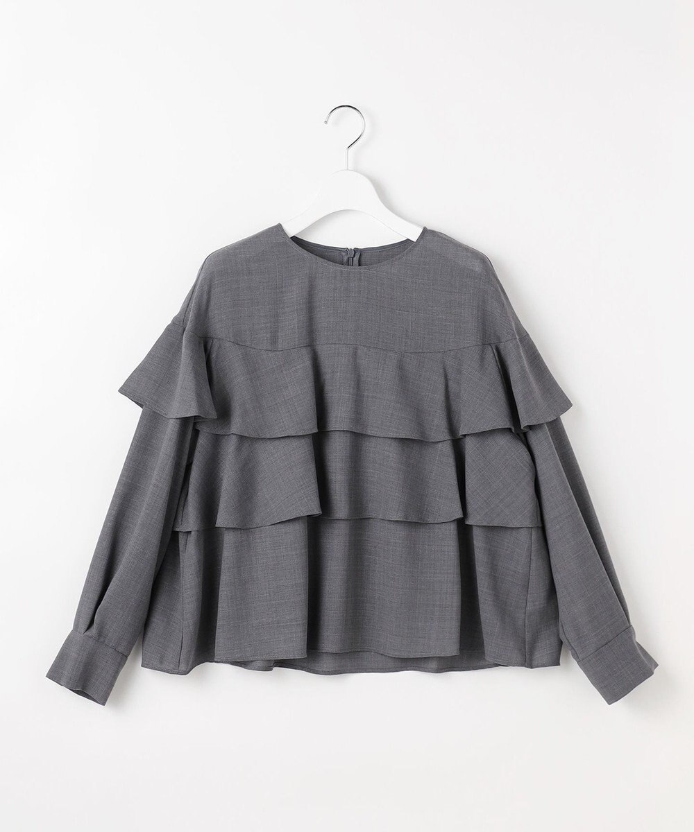 自由区 L 【カタログ掲載】TWハイツイストビエラフリル ブラウス 