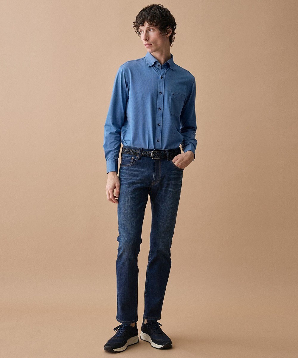 JOSEPH ABBOUD 【イージーケアなジャージー素材・ストレッチ】コンパクトジャージーシャツ 