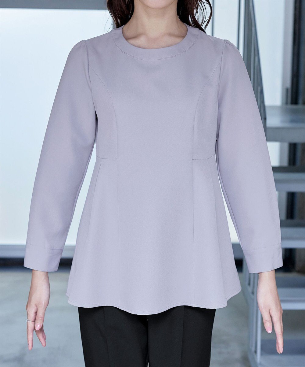 Tiaclasse 【洗える】ソフトペプラムブラウス 