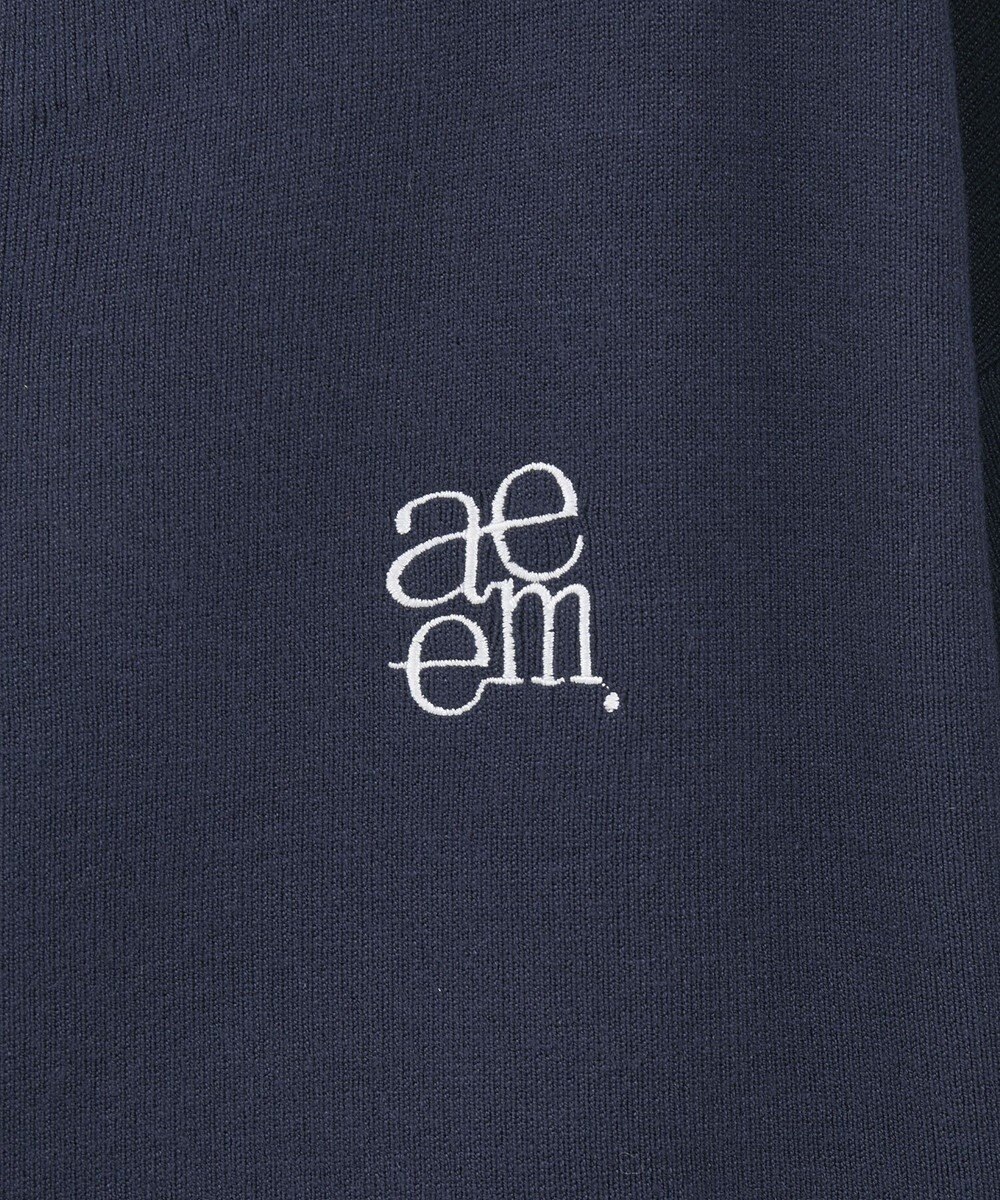 earth music&ecology ダブルジップロゴニットプルオーバー 