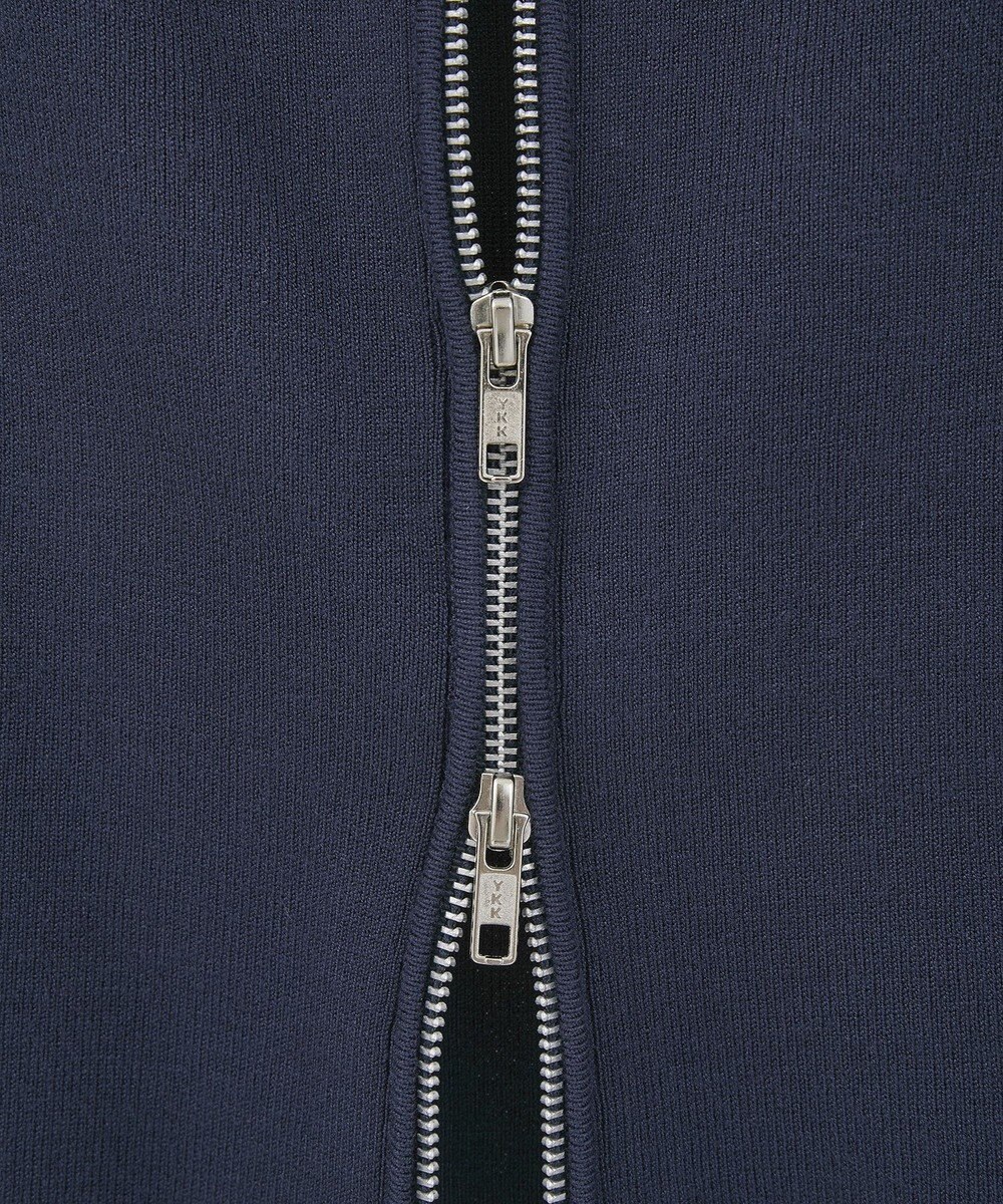 earth music&ecology ダブルジップロゴニットプルオーバー 