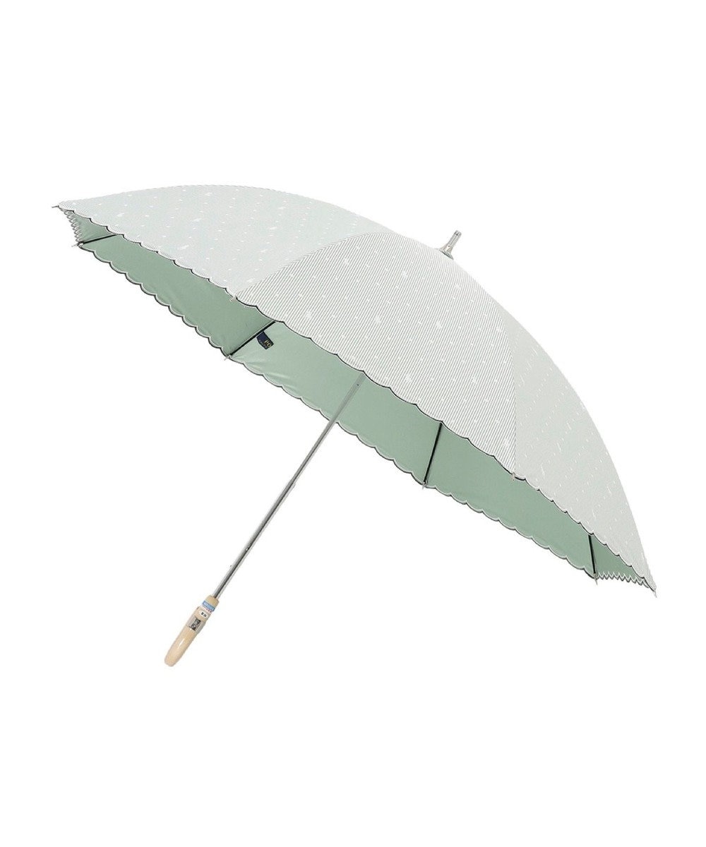 POLO RALPH LAUREN 晴雨兼用 長傘 ストライプドット 日傘 一級遮光 遮 