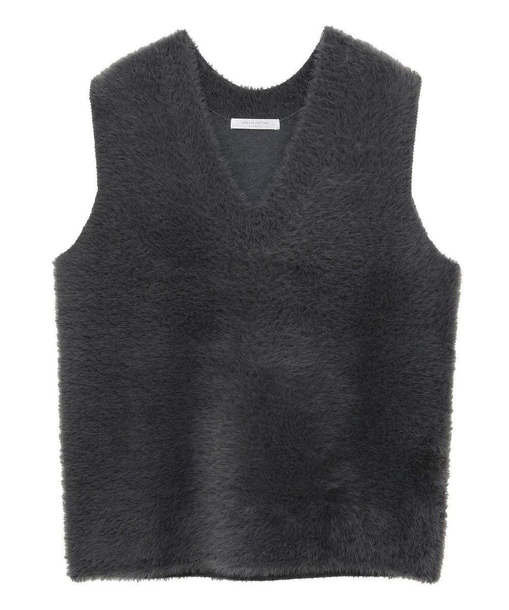 Green Parks シャギーＶネックニットベスト 