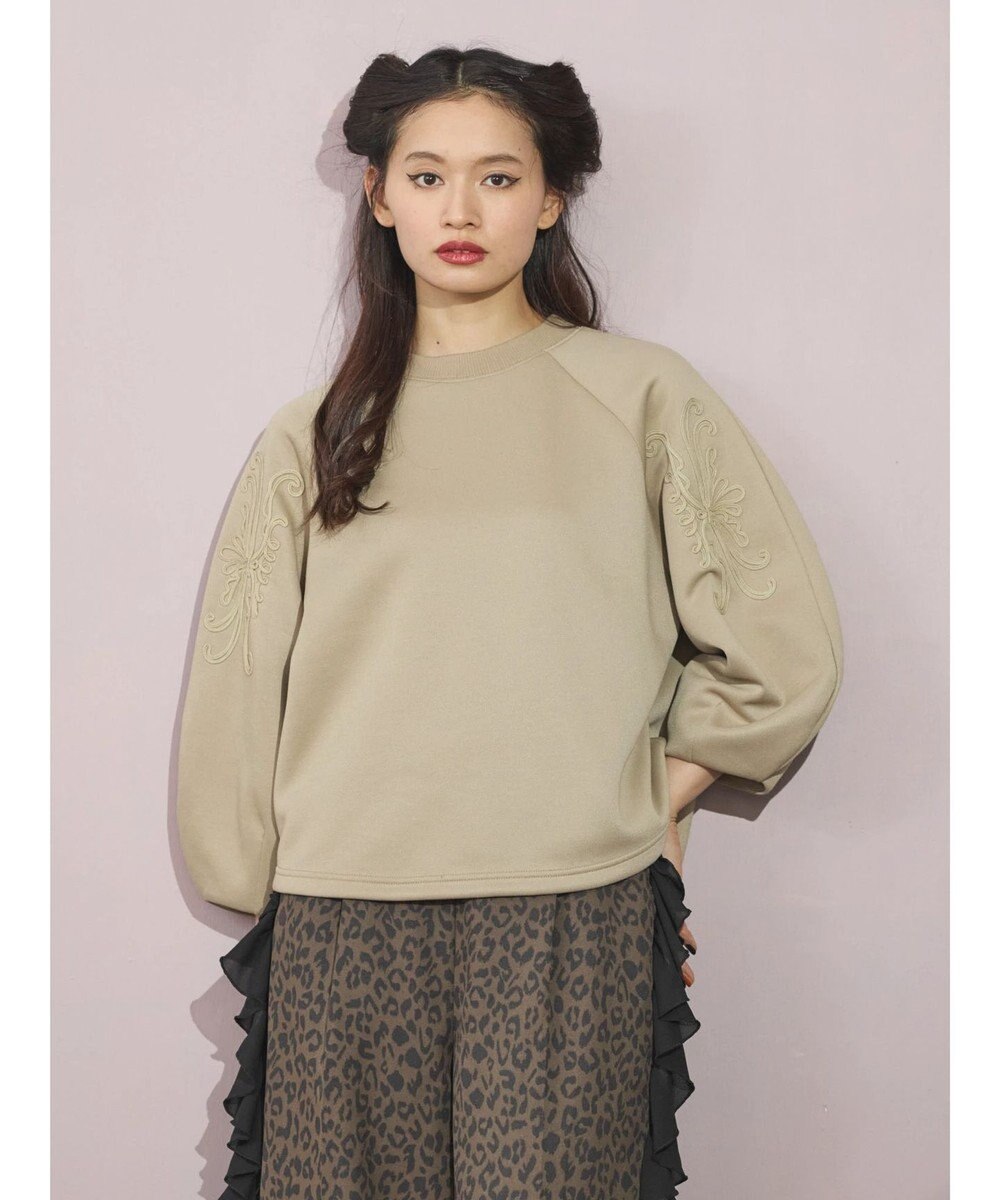 Green Parks ■ＥＳＣＡＲ　コードモチーフ刺繍プルオーバー 