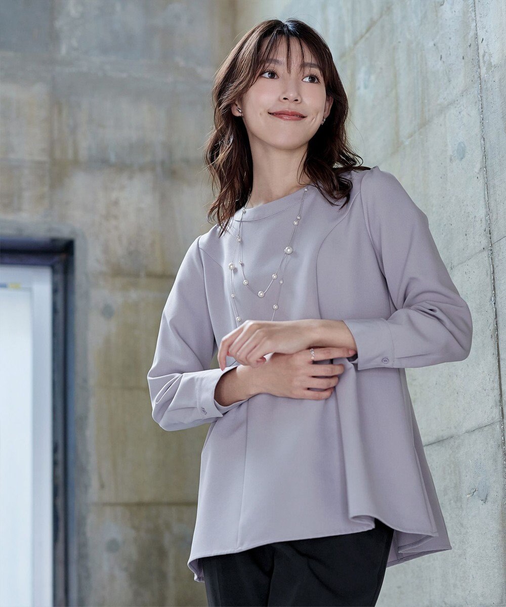 Tiaclasse 【洗える】ソフトペプラムブラウス 