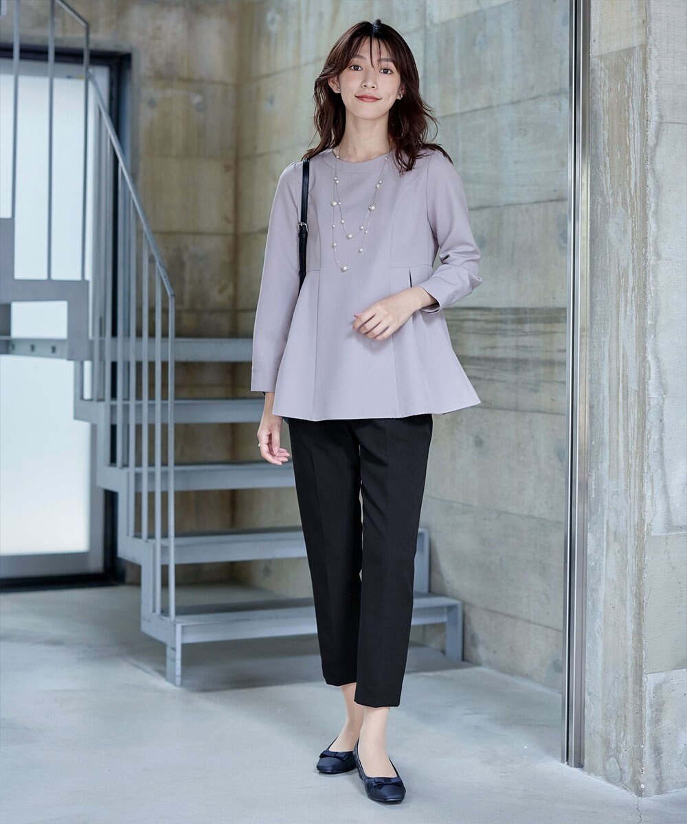 Tiaclasse 【洗える】ソフトペプラムブラウス 