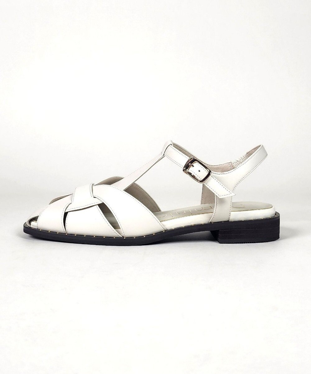 Dominic3 スタッズピース レザーケージサンダル 