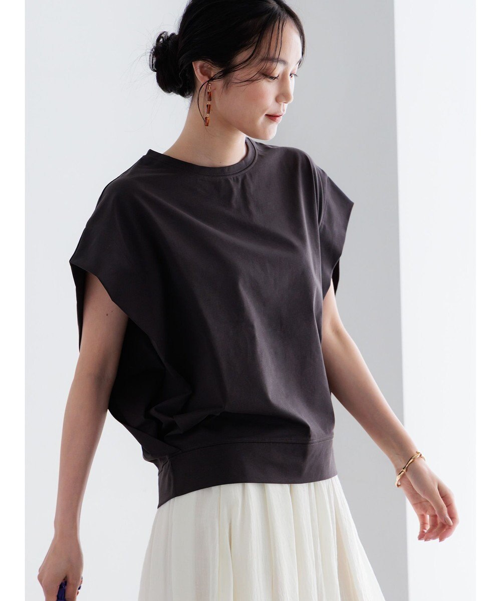 Te chichi 【接触冷感/遮熱/吸水速乾】ショルダータックドルマンTシャツ 