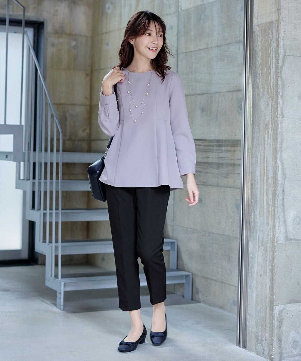Tiaclasse 【洗える】ソフトペプラムブラウス 