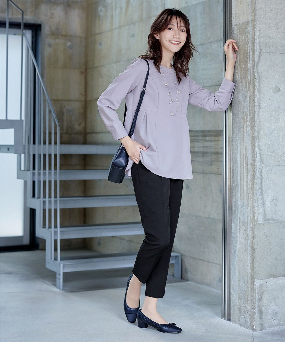 Tiaclasse 【洗える】ソフトペプラムブラウス 