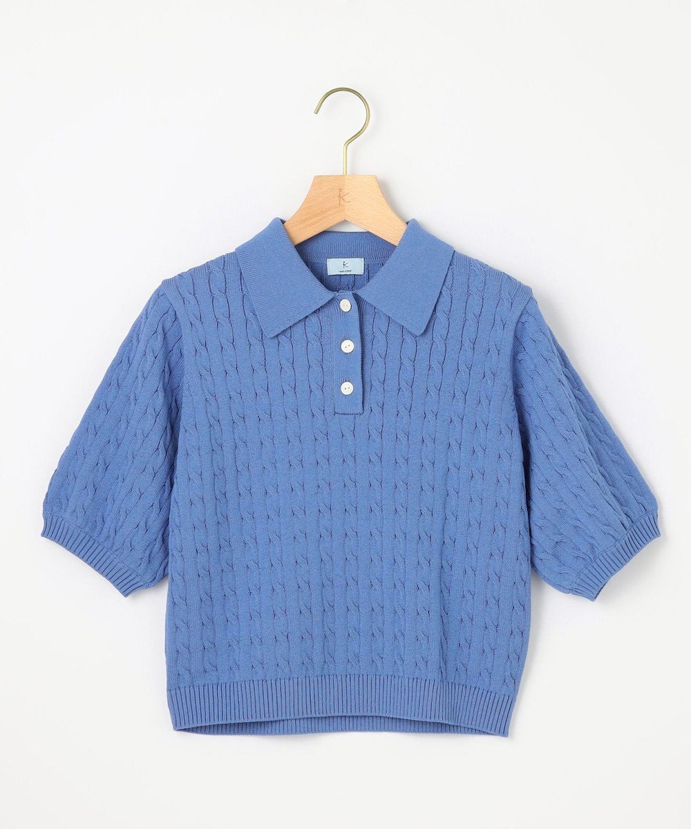 組曲 L ポロ襟 ニットプルオーバー 