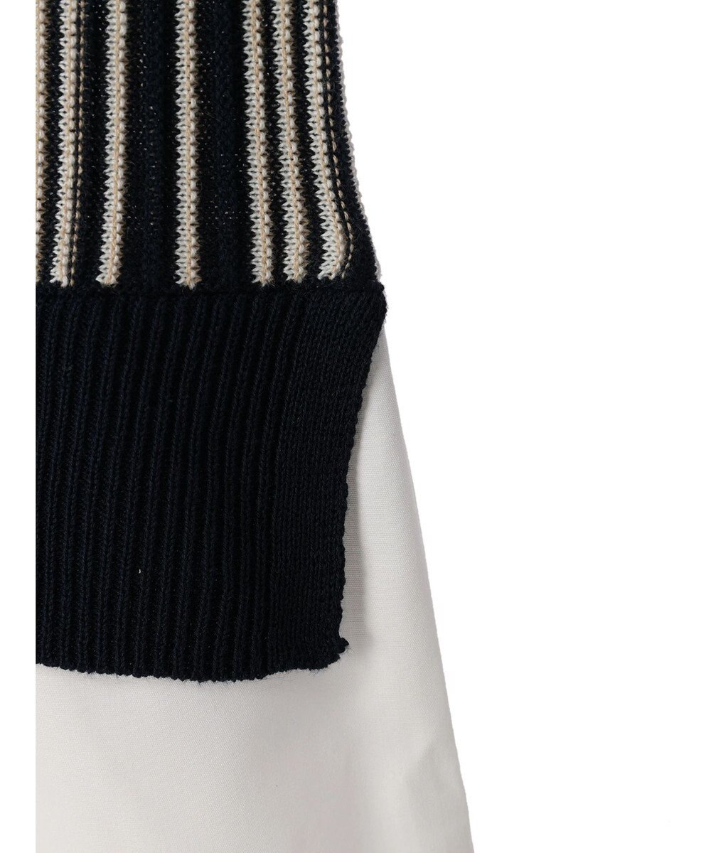 Green Parks ストライプ柄ニットドッキングワンピース 