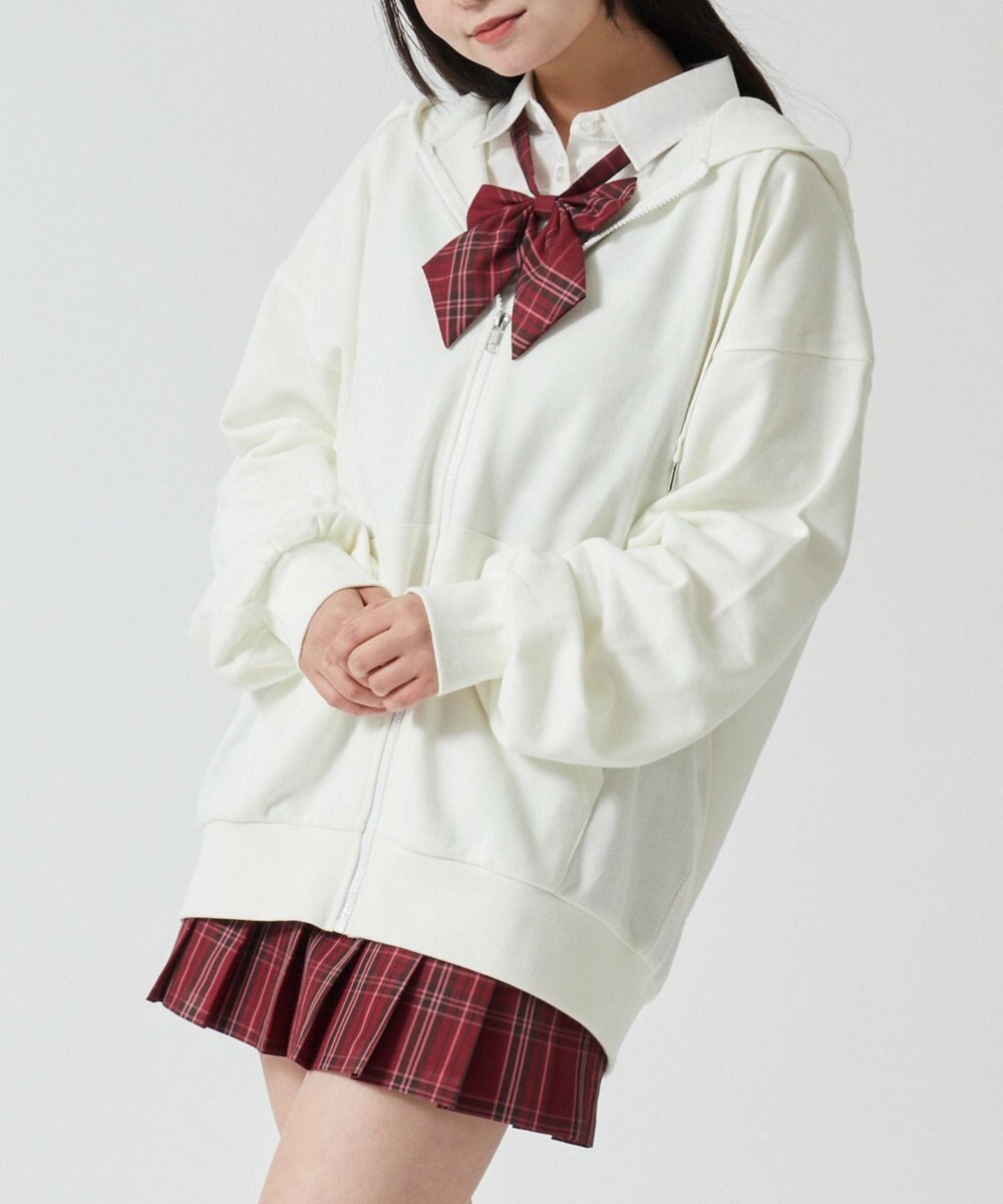 WEGO 【SCHOOLITEM】ルーズフィットジップパーカー 