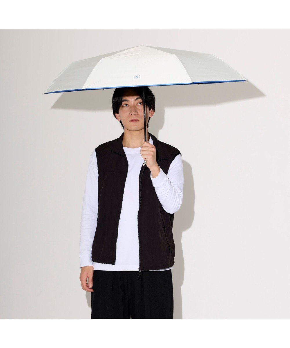 MOONBAT MIZUNO  (ミズノ) 無地 ロゴ 日傘 折りたたみ傘 パラソル 晴雨兼用 ユニセックス  軽量 一級遮光 遮熱効果 遮光率100% UV遮蔽100% 