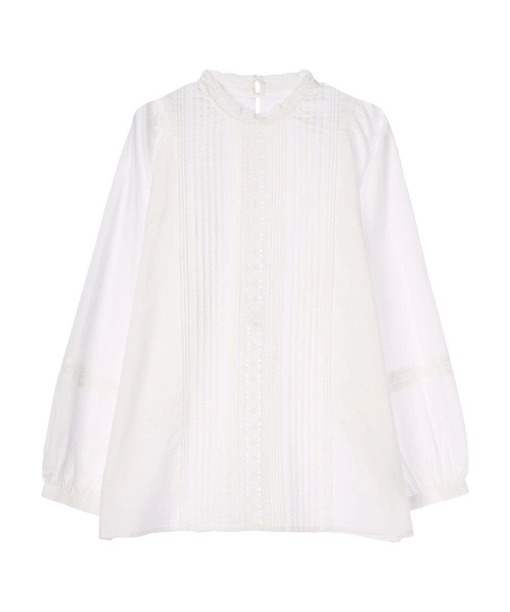 earth music&ecology ピンタックレースブラウス 