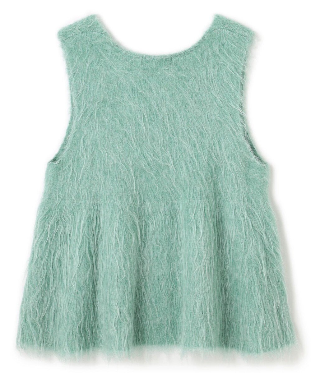 UNFILO 【野呂佳代さん着用】アルパカシャギー ペプラムジレ 