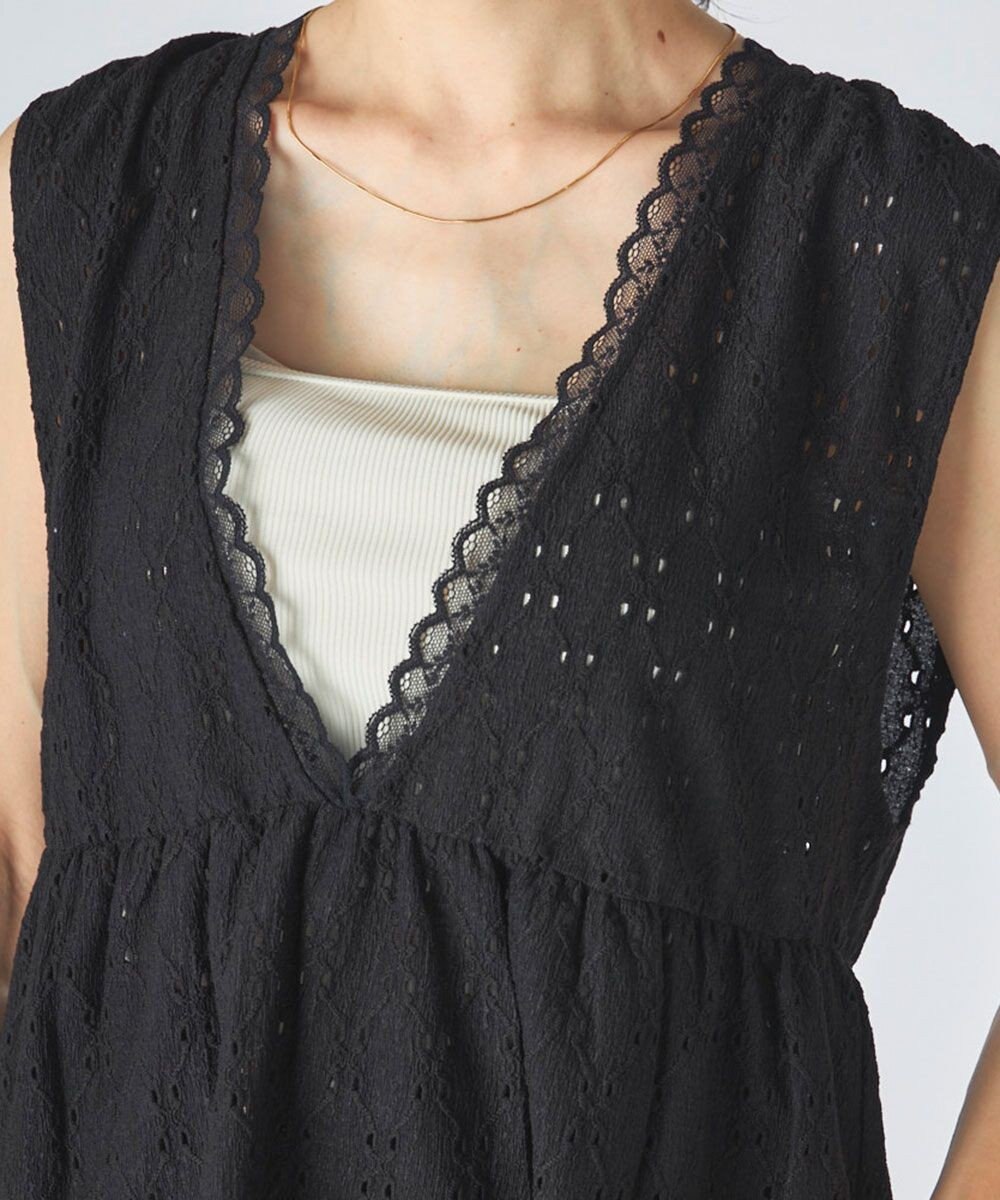 OP／FILA 【Ocean Pacific】Vネックレースビスチェ 