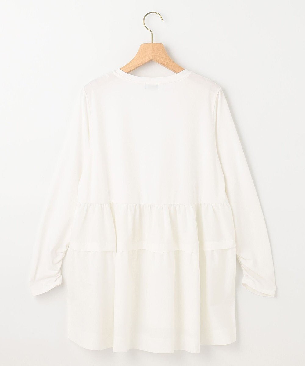 組曲 ストレッチ天竺ティアード ロングＴシャツ 