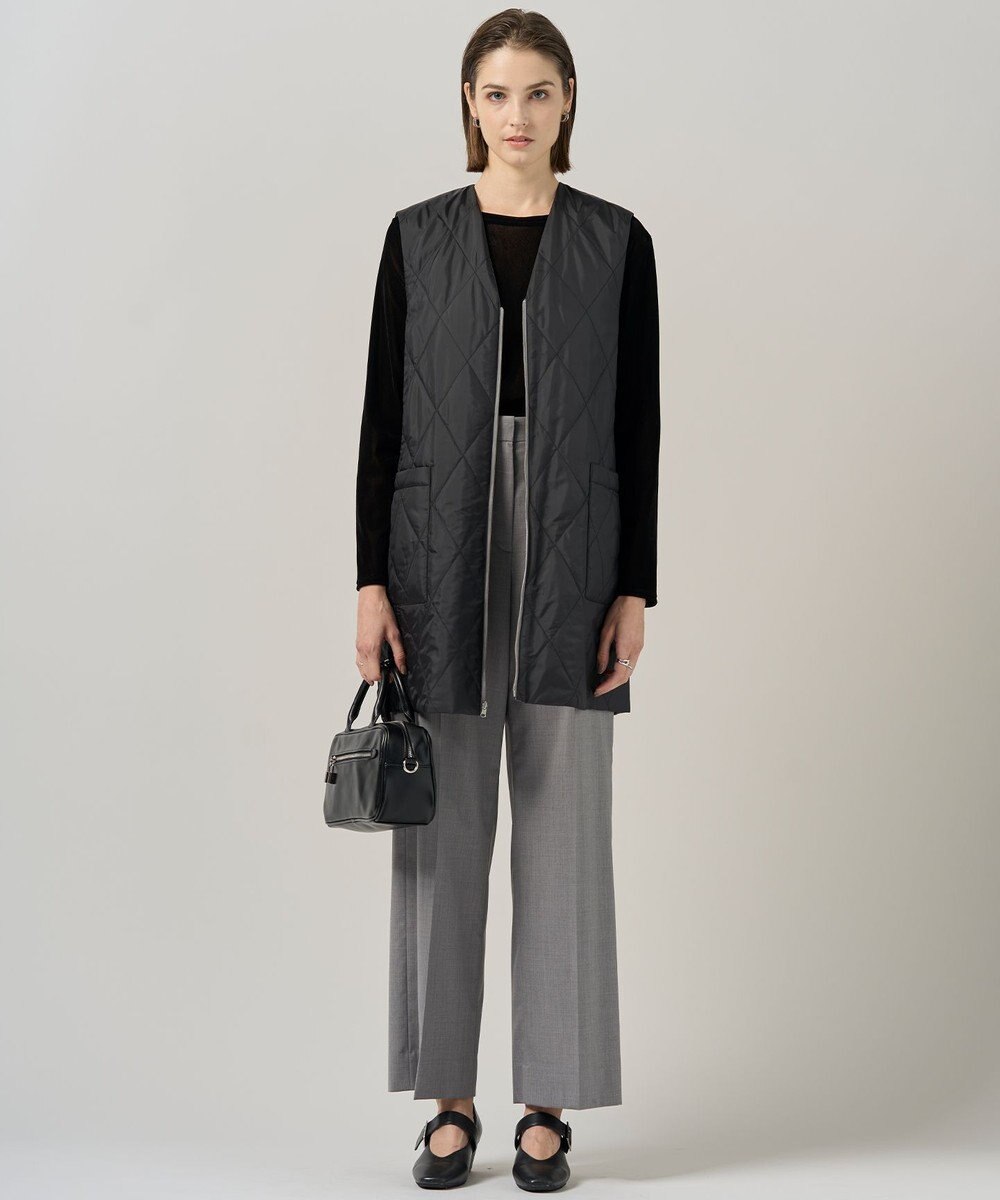 ICB 【洗える・リバーシブル着用可】T/Wツイルキルト リバーシブル パディング ジレ 