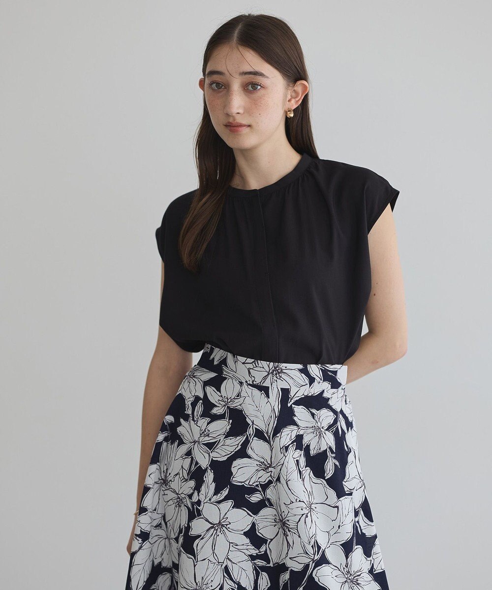 YECCA VECCA 【接触冷感】COOLバックピンタックブラウス 