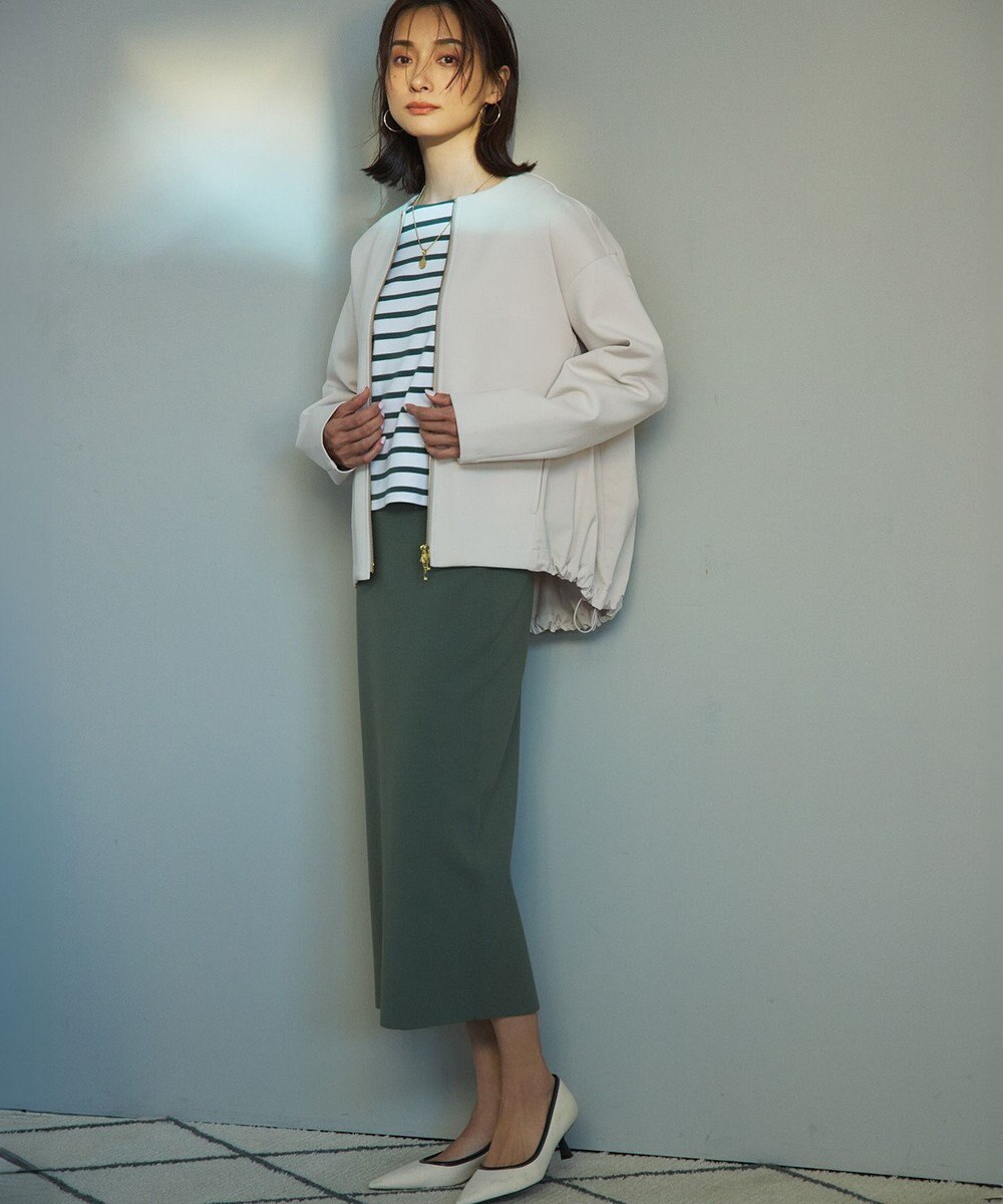 23区 【洗える】Armor-lux スムース クロップド  ボーダー カットソー 