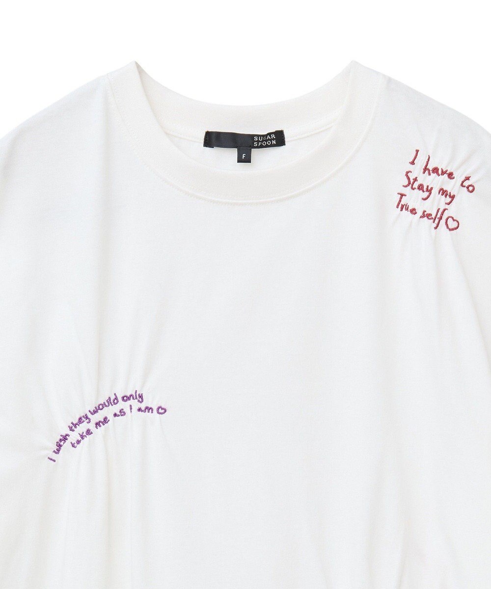 Green Parks ・ＳＵＧＡＲ　ＳＰＯＯＮ　ギャザーロゴ刺繍ＴＥＥ 