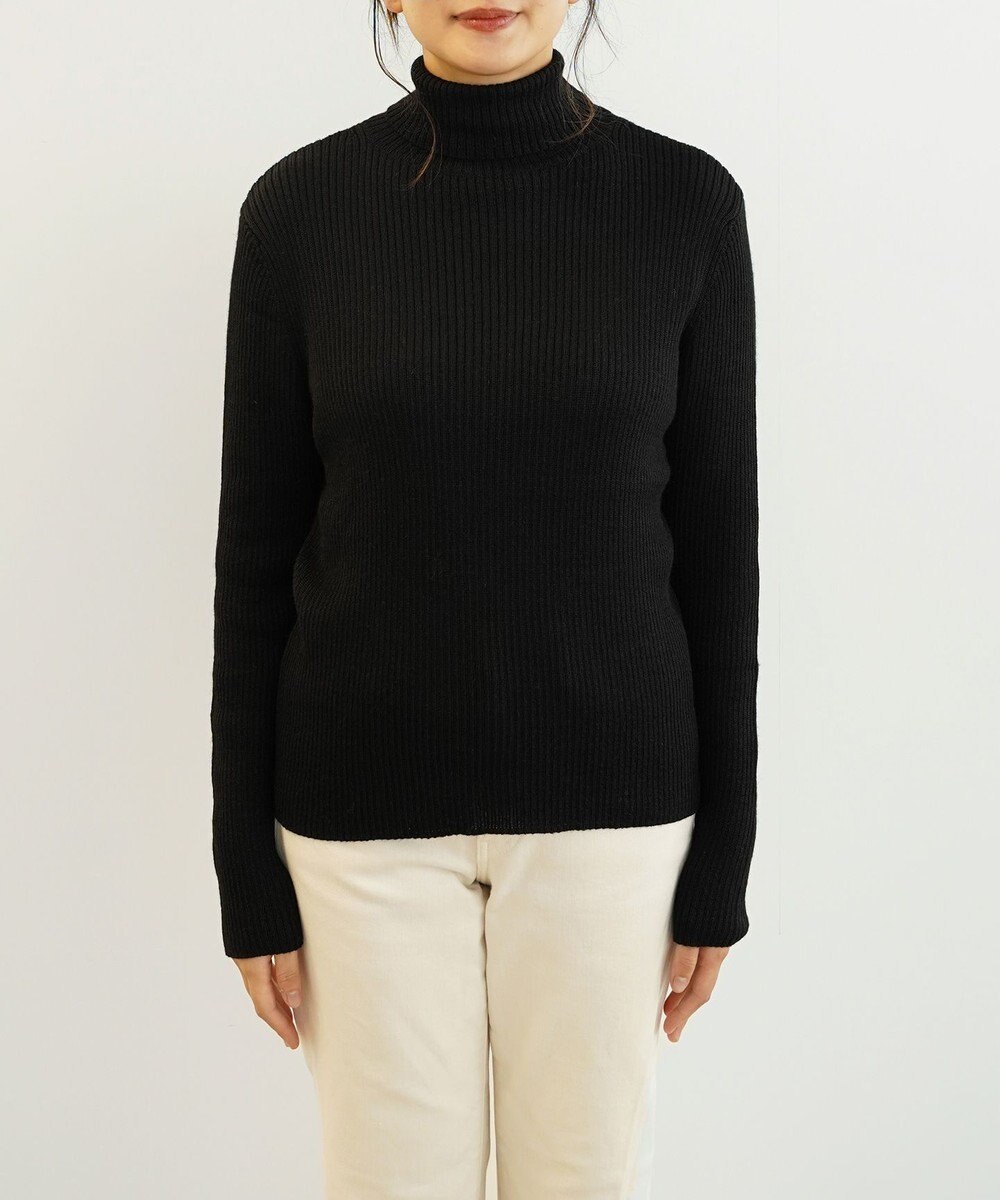 TOQUE 〈大草直子さんアドバイザー〉ベビーアルパカ×シルク ハイネックニット 