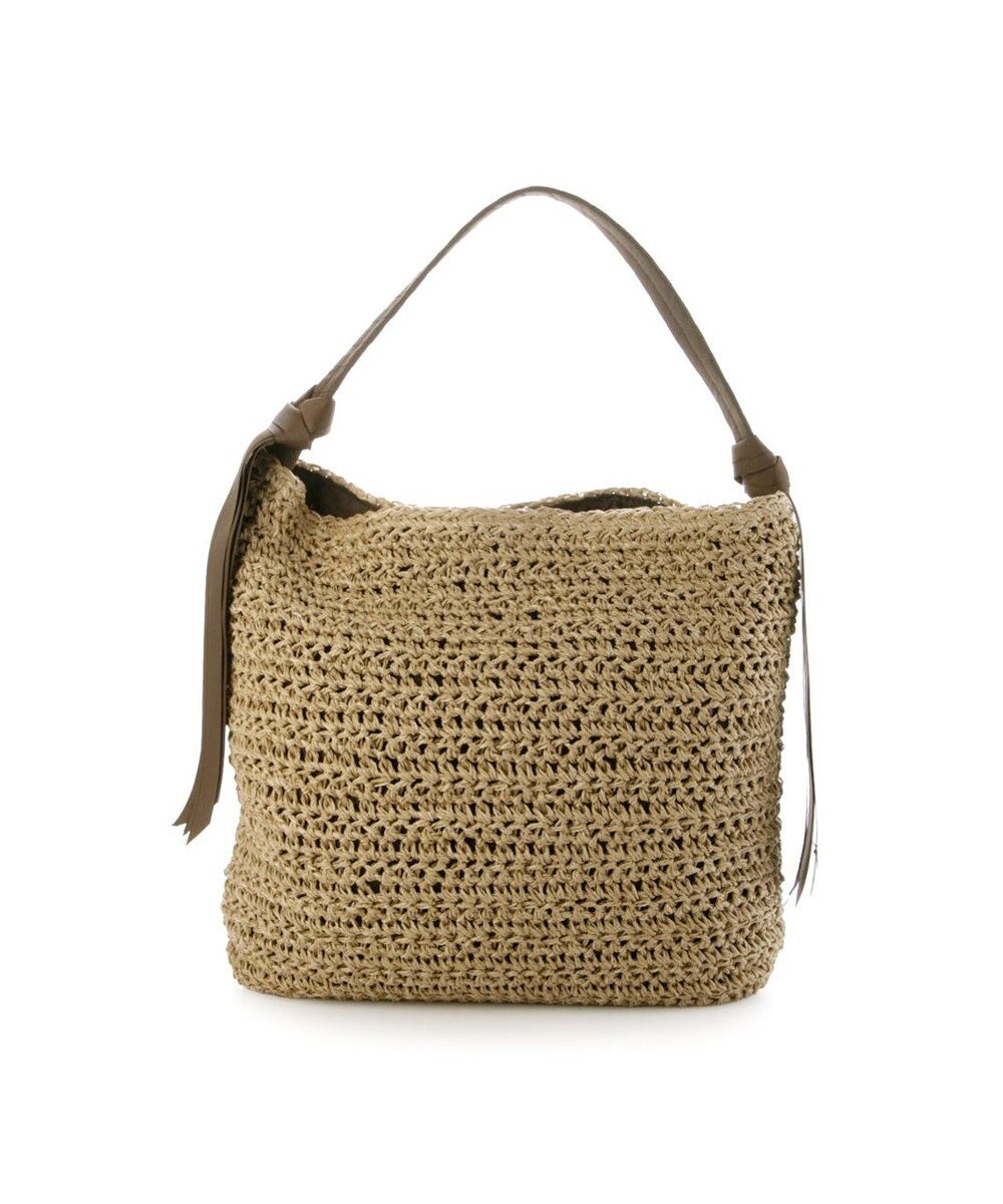 UNBILLION カシュカシュ cachecache / 下がりグログラン地柄編みトート カゴバッグ 