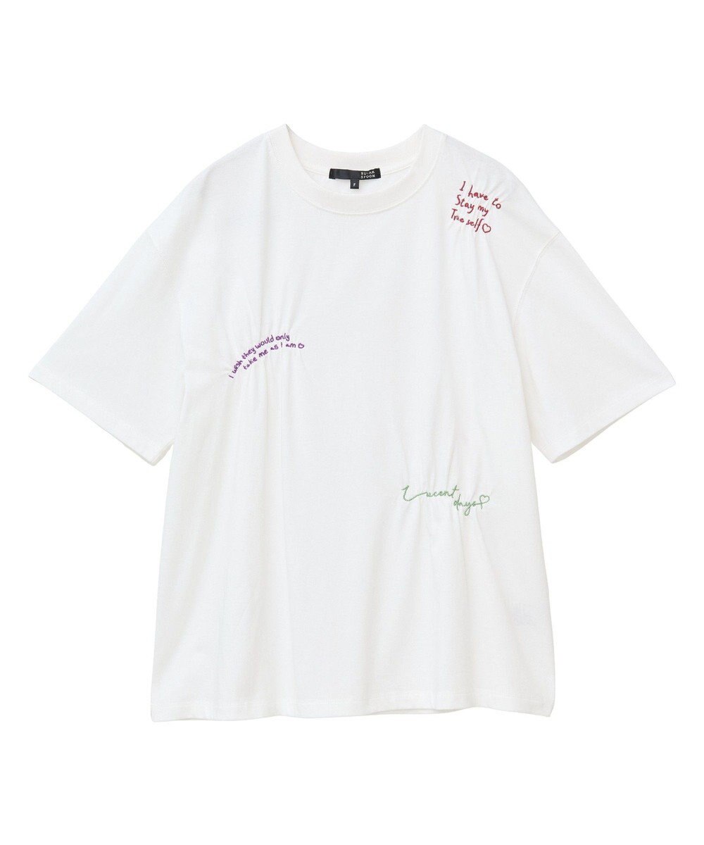 Green Parks ・ＳＵＧＡＲ　ＳＰＯＯＮ　ギャザーロゴ刺繍ＴＥＥ 