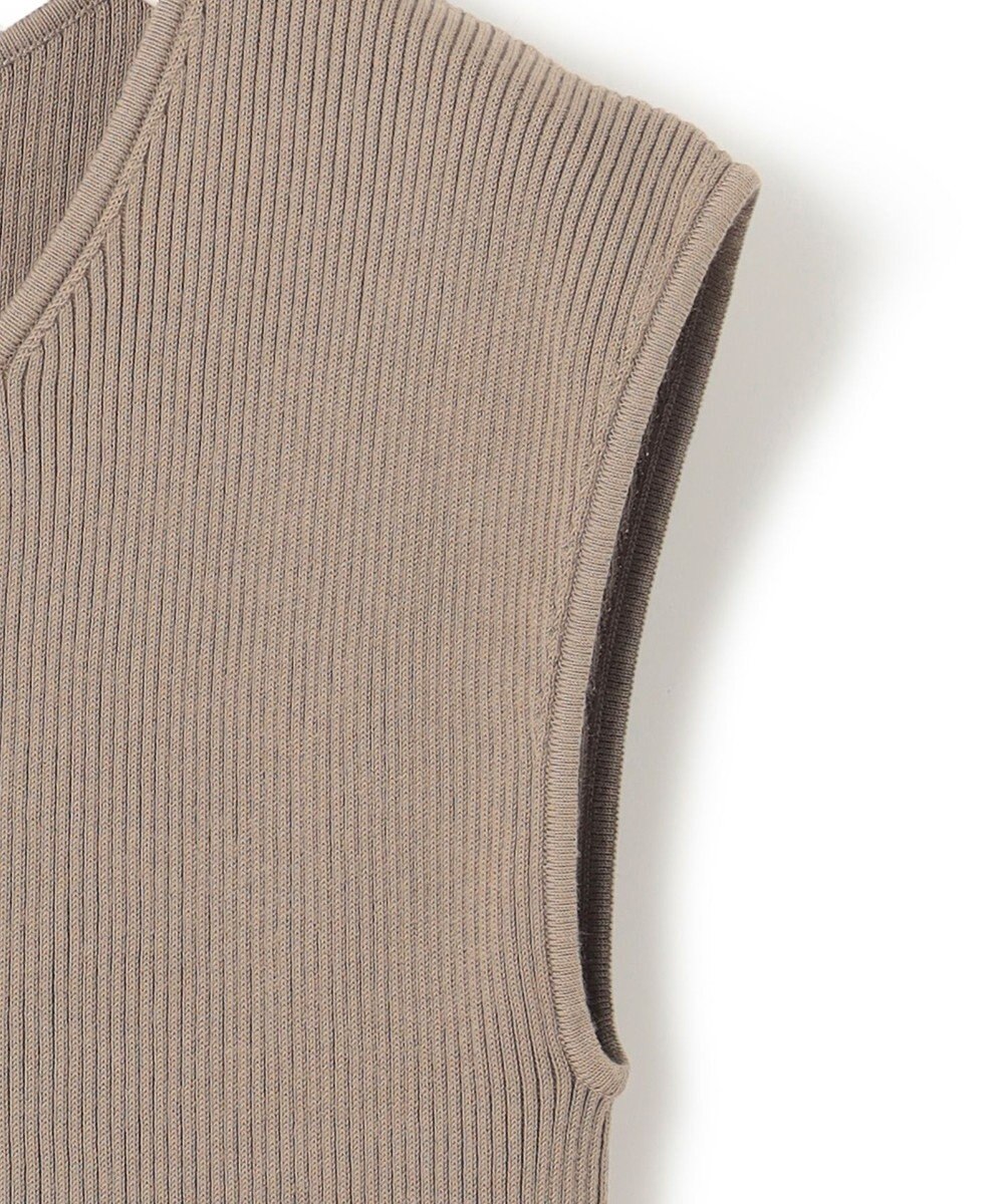 ICB 【洗える】オーガニックコットンリブ ノースリーブニット 
