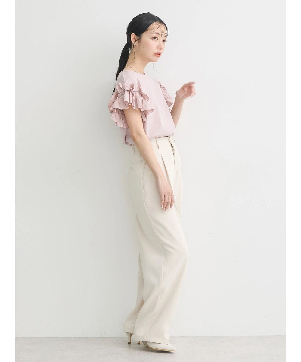 earth music&ecology フリルスリーブカットソー 