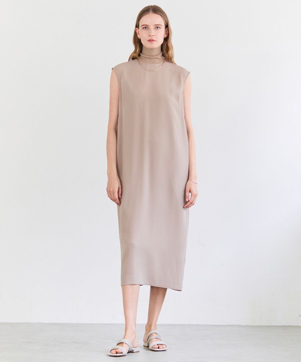 BEIGE， FLEUR / ドレープニット ネックドレス 