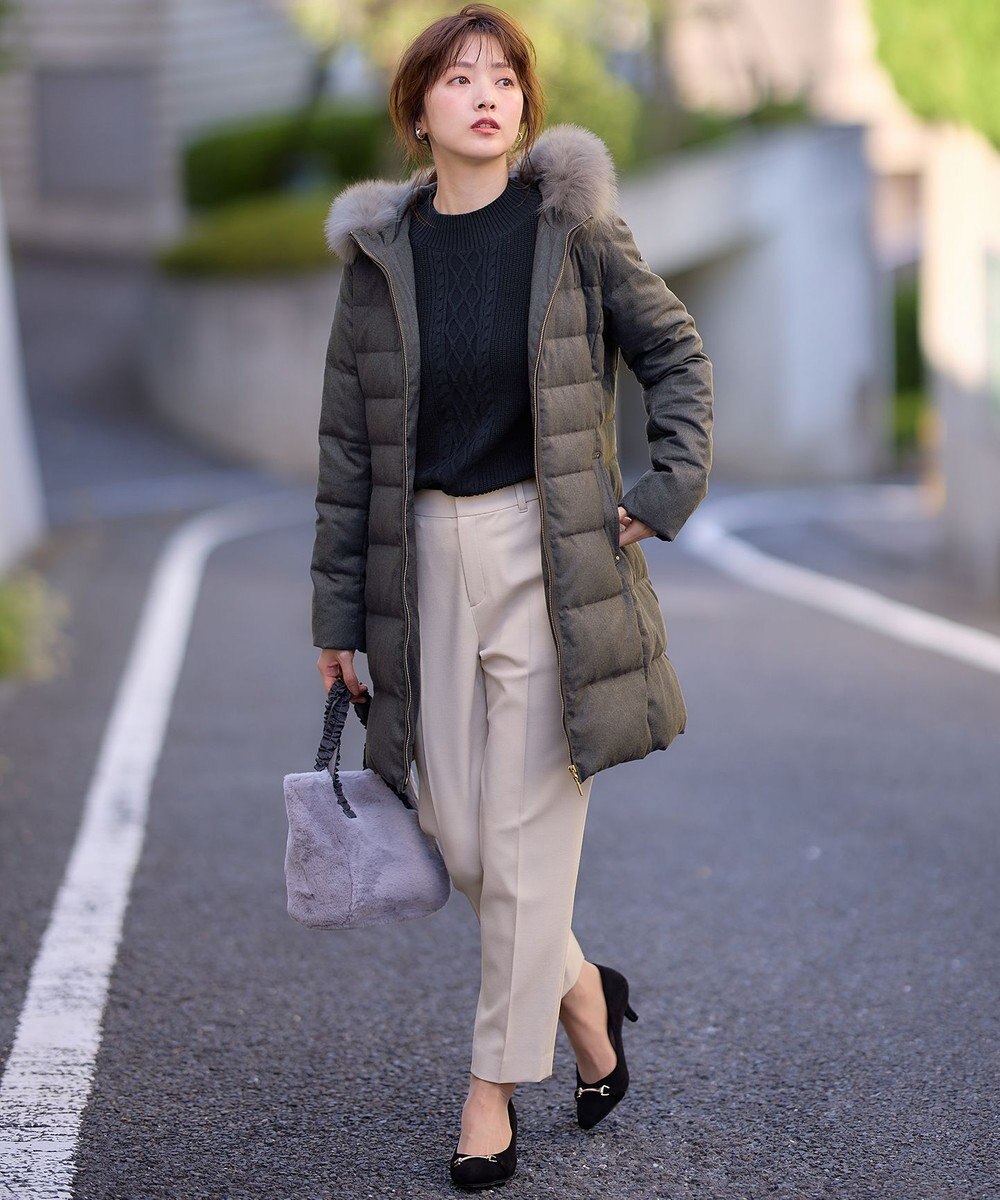 ANY SIS 【洗える】リッチファーフードロング ダウン 