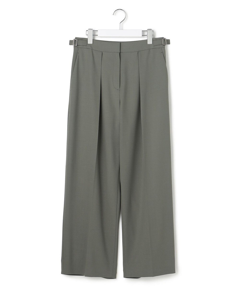 ICB 【UVカット・洗える】ウール2WAYストレッチ ワイドパンツ 