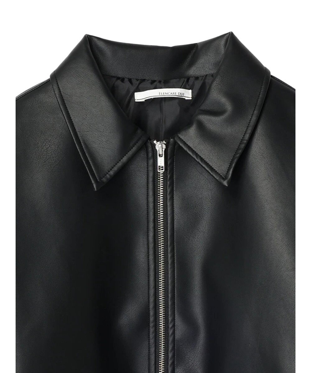 Green Parks ・ＥＬＥＮＣＡＲＥ　ＤＵＥ　合皮ステンカラーブルゾン 