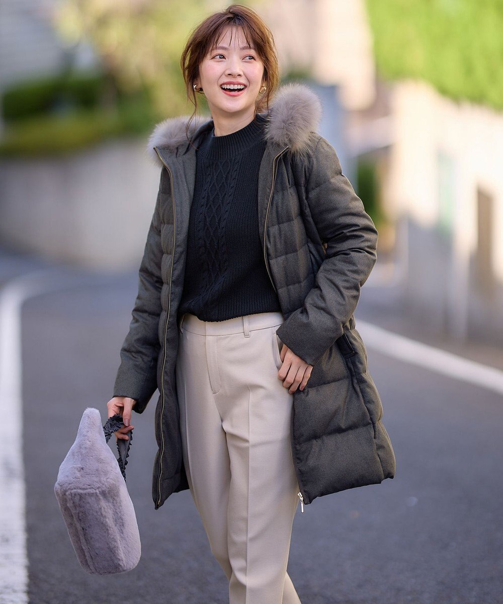 ANY SIS 【洗える】リッチファーフードロング ダウン 