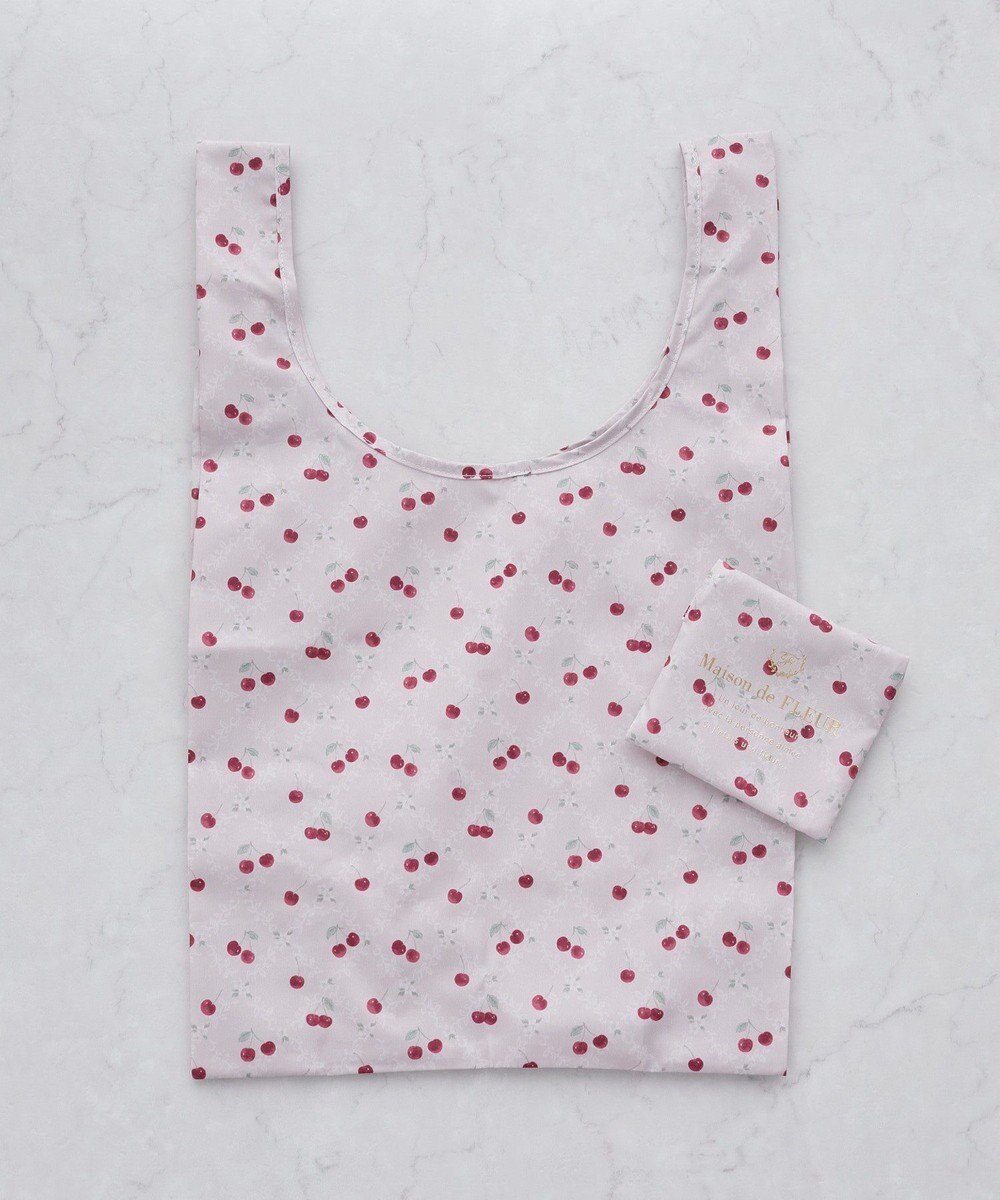 Maison de FLEUR チェリープリントエコバッグ 