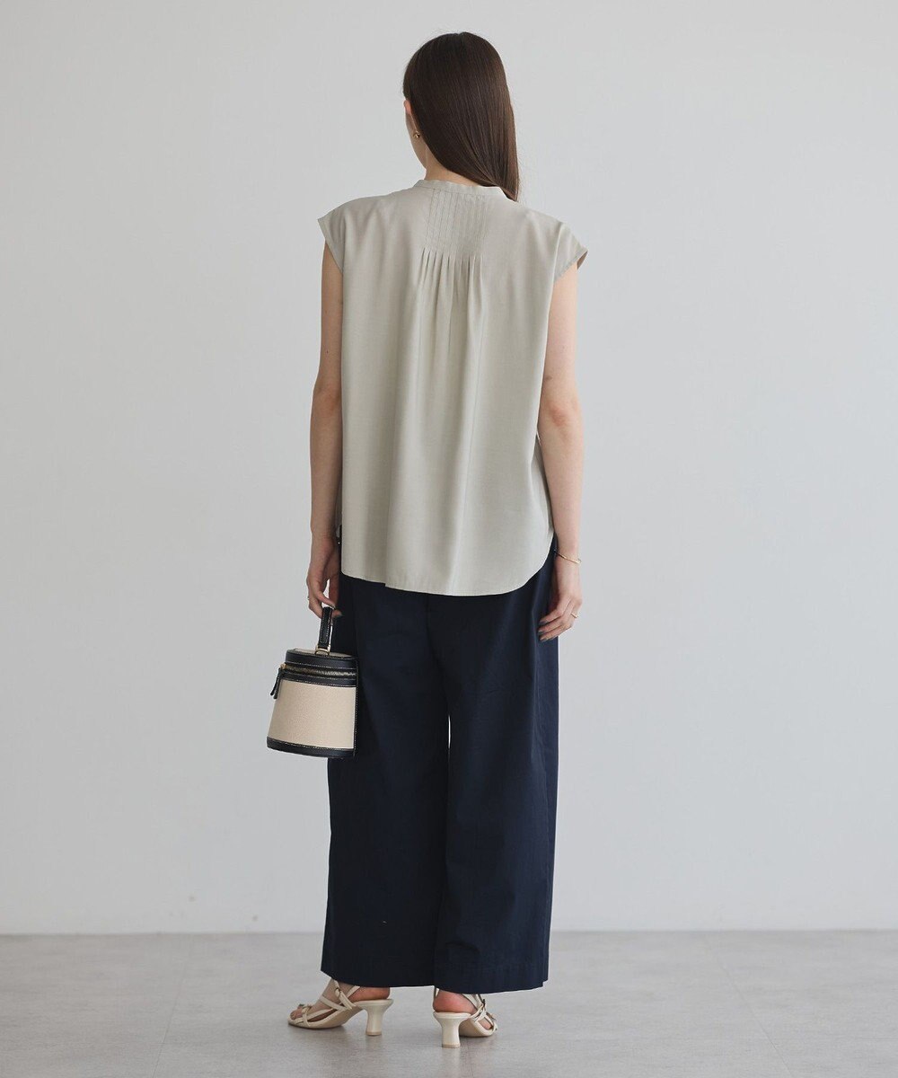 YECCA VECCA 【接触冷感】COOLバックピンタックブラウス 