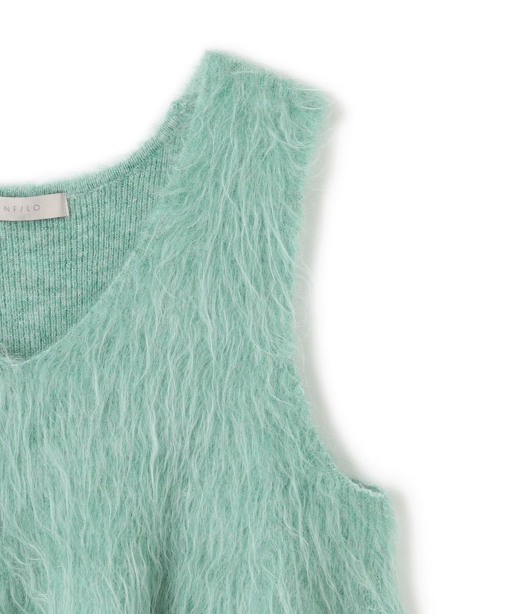 UNFILO 【野呂佳代さん着用】アルパカシャギー ペプラムジレ 