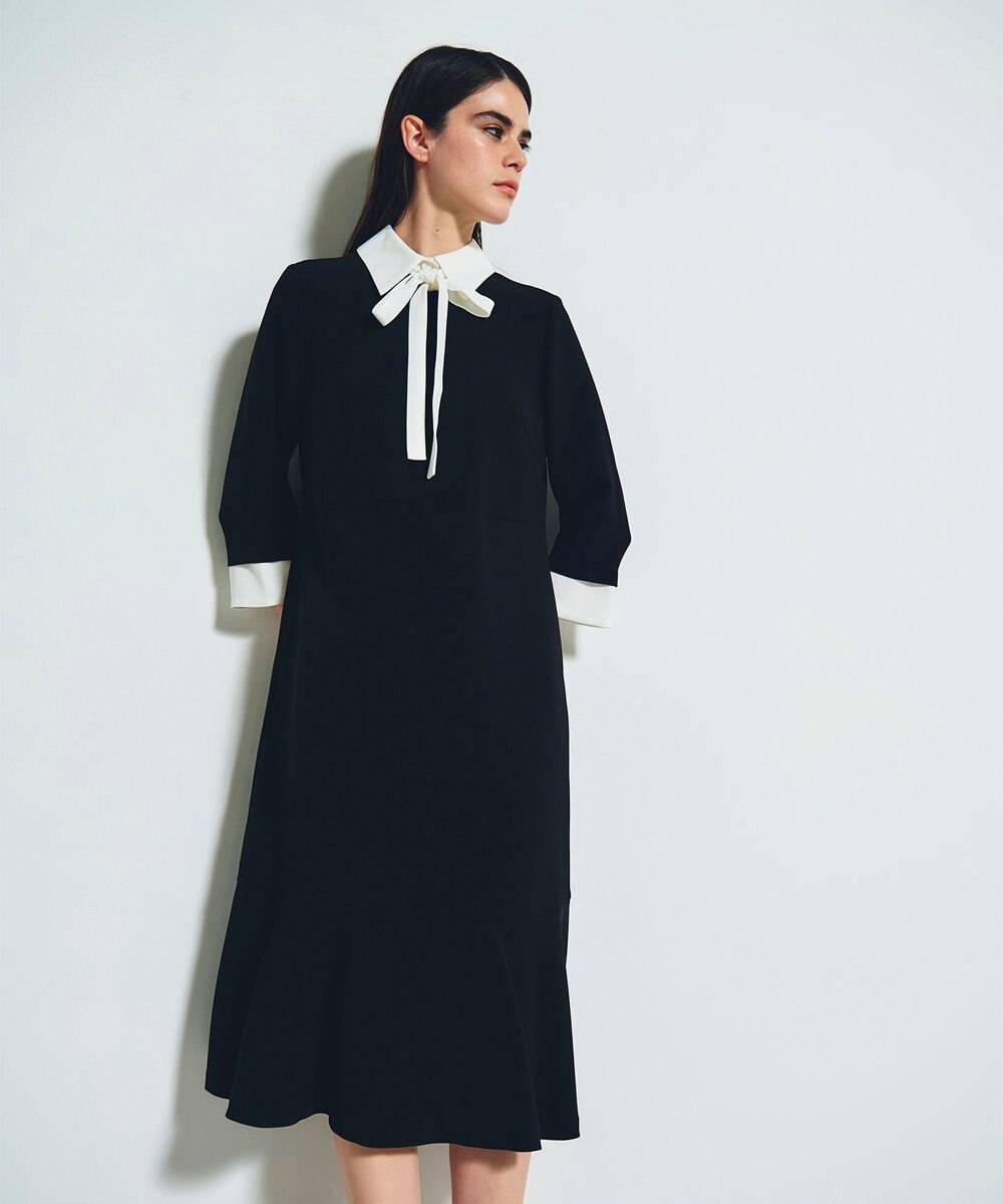 GRACE CONTINENTAL ダブルクロスドレス 