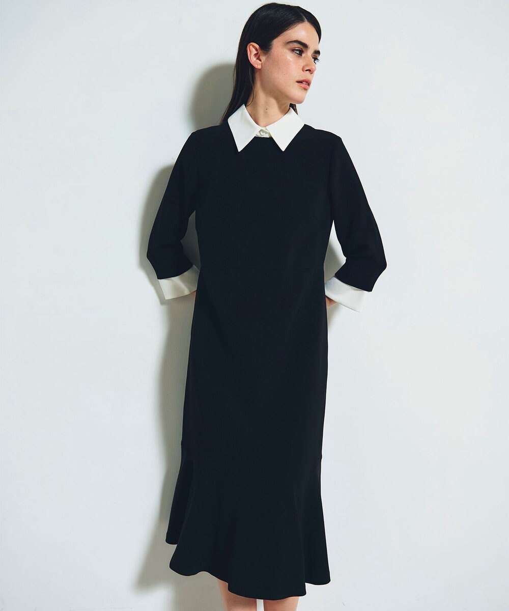 GRACE CONTINENTAL ダブルクロスドレス 