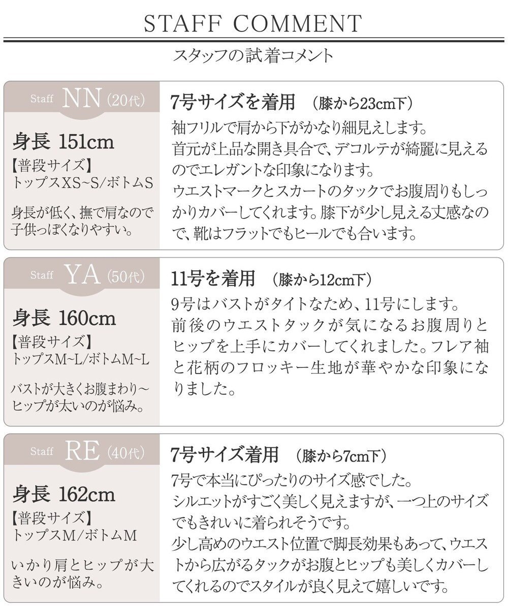 Tiaclasse 【安田美沙子さん着用・洗える】フラワーフロッキーワンピース 