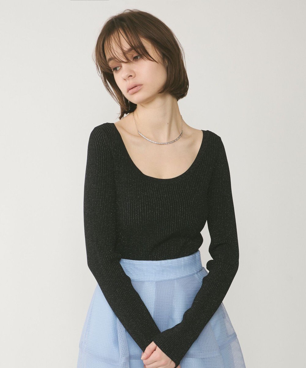 GRACE CONTINENTAL ハイゲージラメニットトップ 