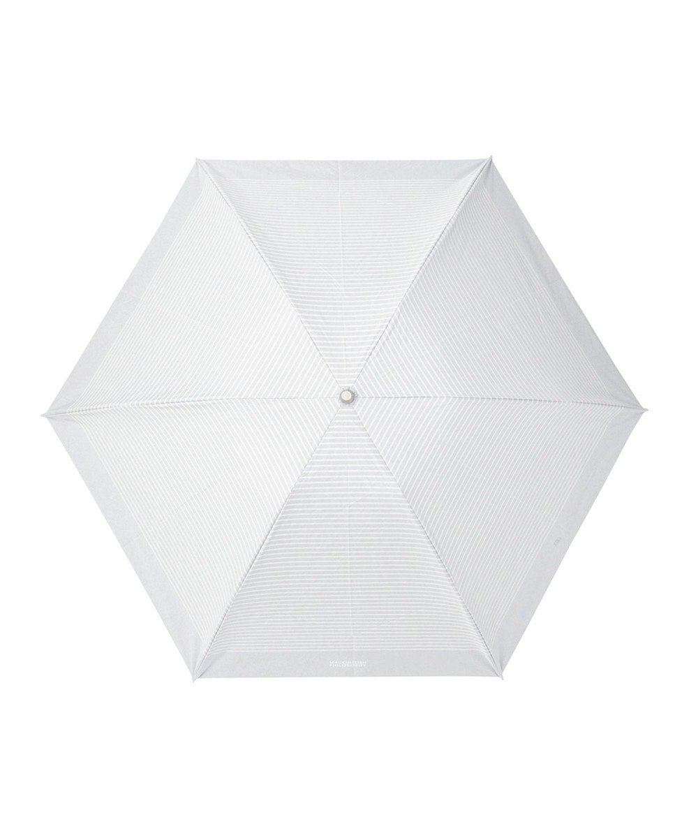 MOONBAT 【フワクール生地使用/軽量】MACKINTOSH PHILOSOPHY 遮光 晴雨兼用 折りたたみ日傘 ボーダー 