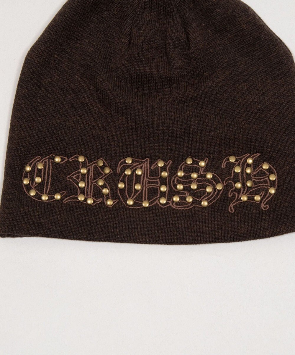 WEGO ロゴ刺繍スタッズビーニー 