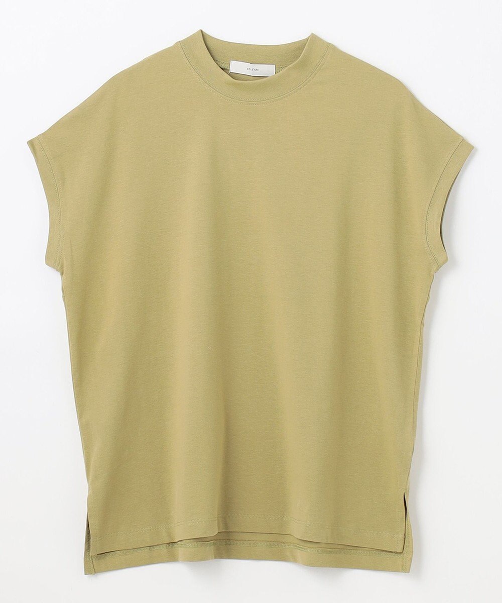 ANY L モックネックフレンチスリーブプルオーバー 