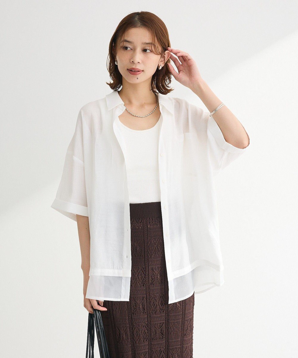 Green Parks 裾レイヤードショートスリーブシャツⅡ 