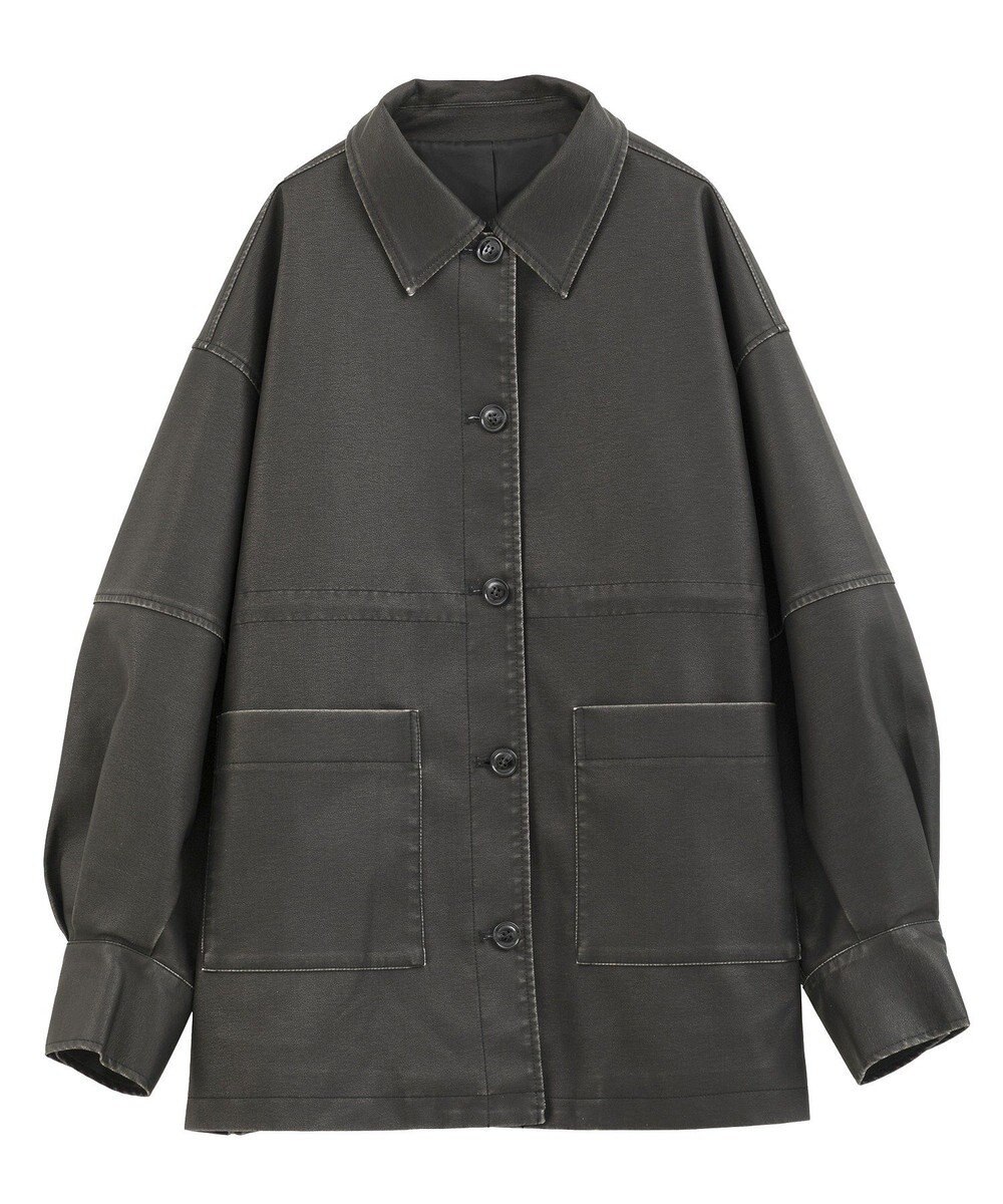 Green Parks ・ＥＬＥＮＣＡＲＥ　ＤＵＥ　フェイクレザーカバーオール 